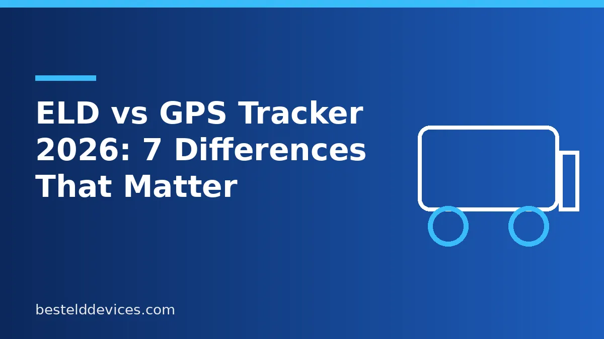 Illustrated title graphic reading ELD vs GPS Tracker: 7 Differences That Matter